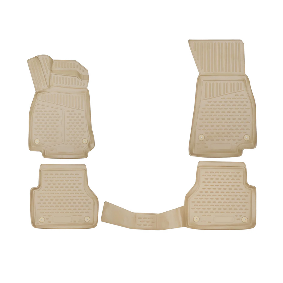 Audi A6 Floor Mats - Omac - Rubber TPE - Beige - '19-'24